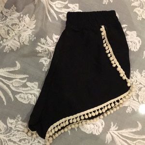 Pom Pom fringe shorts